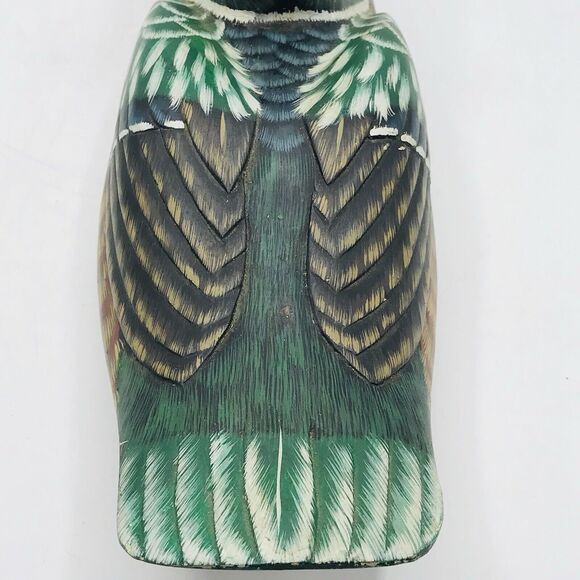 Vintage Wood Duck Decoy Handpainted Detail Mancave Cabincore Classic Neutral - Picture 12 of 13